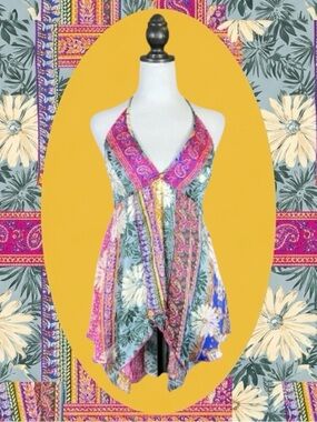 Urban Outfitters Silence + Noise NWT Festival Boho Multicolored Floral Top XL